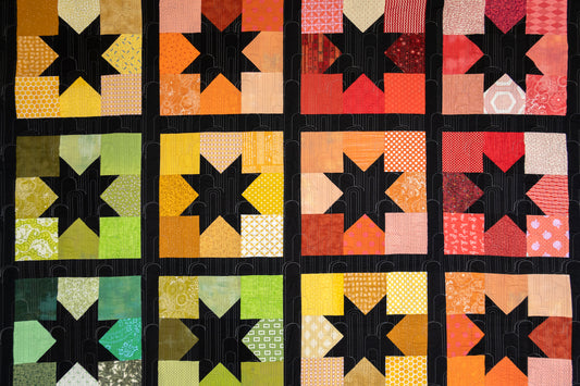 Joyful Stars Quilt: Rainbow Prints