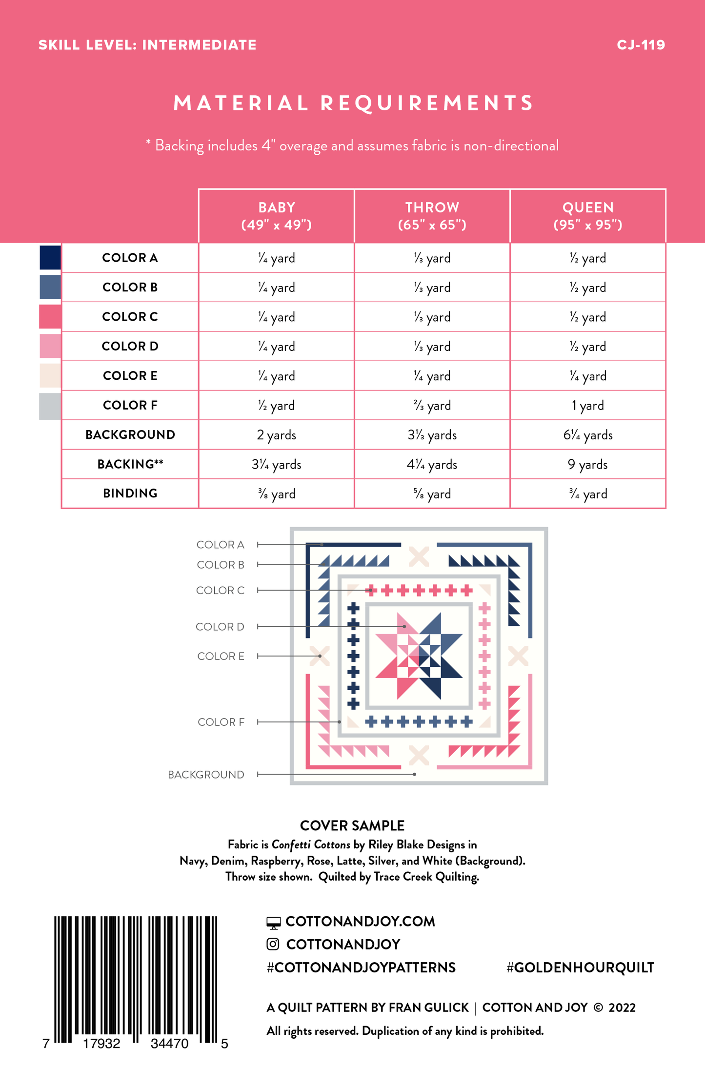 Golden Hour Quilt Pattern by Cotton and Joy - Sewfinity.com
