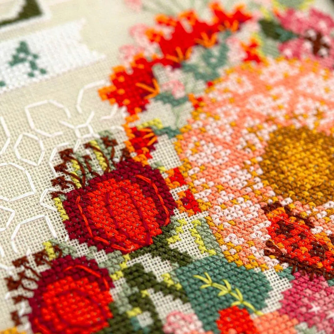 Modern Botanical Wedding Sampler Cross Stitch Pattern by Counting Puddles - Sewfinity.com