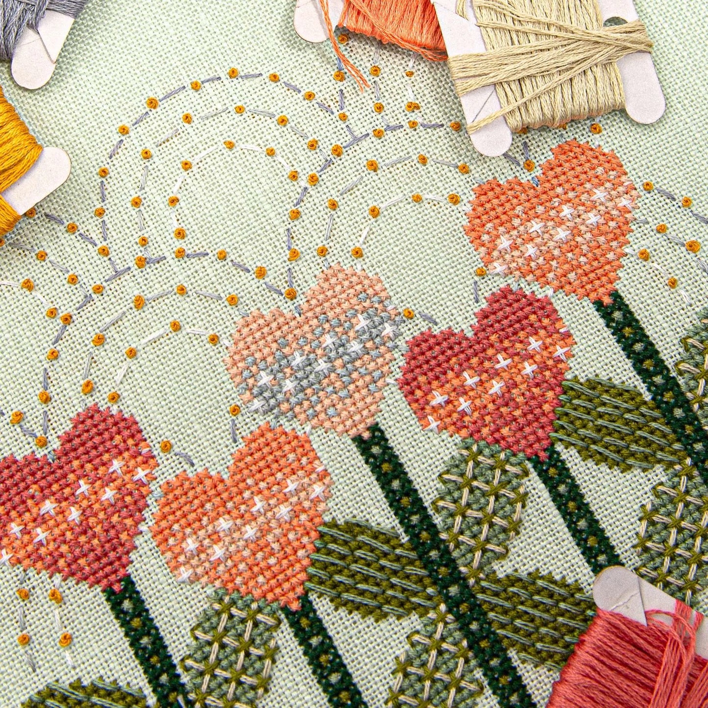 Love Blooms Cross Stitch Pattern by Counting Puddles - Sewfinity.com