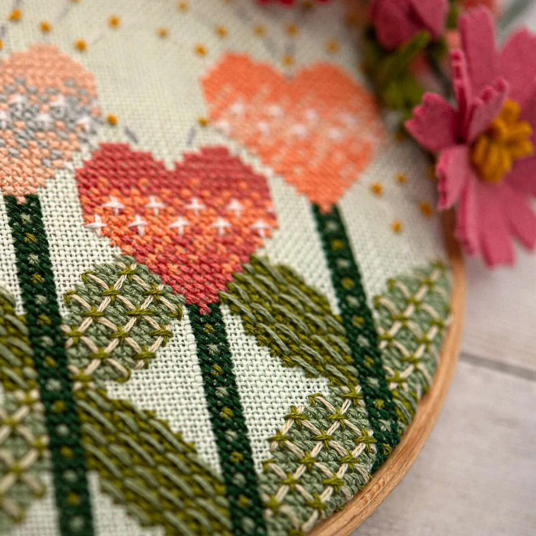 Love Blooms Cross Stitch Pattern by Counting Puddles - Sewfinity.com