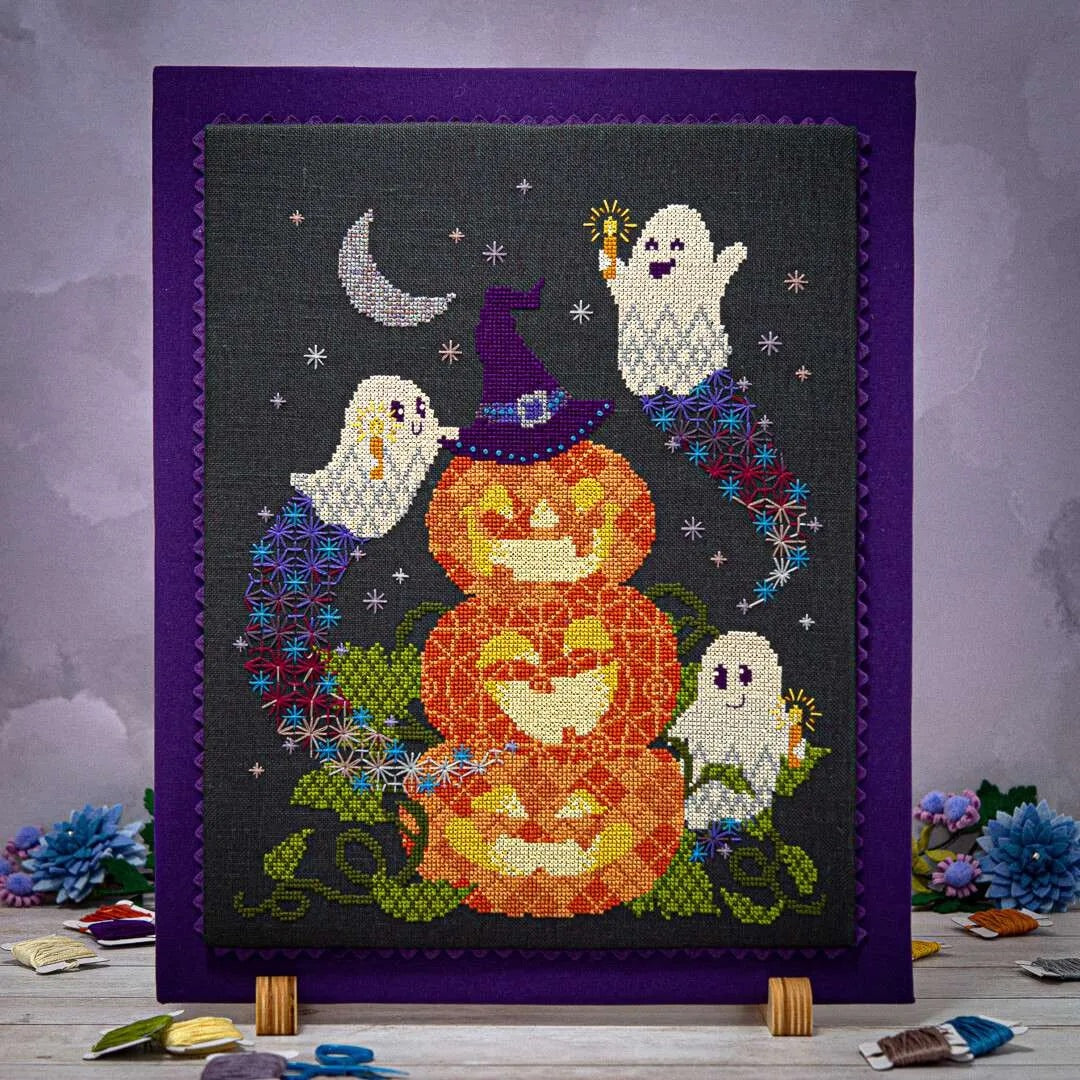 Spook-tacular Party Cross Stitch Pattern by Counting Puddles - Sewfinity.com