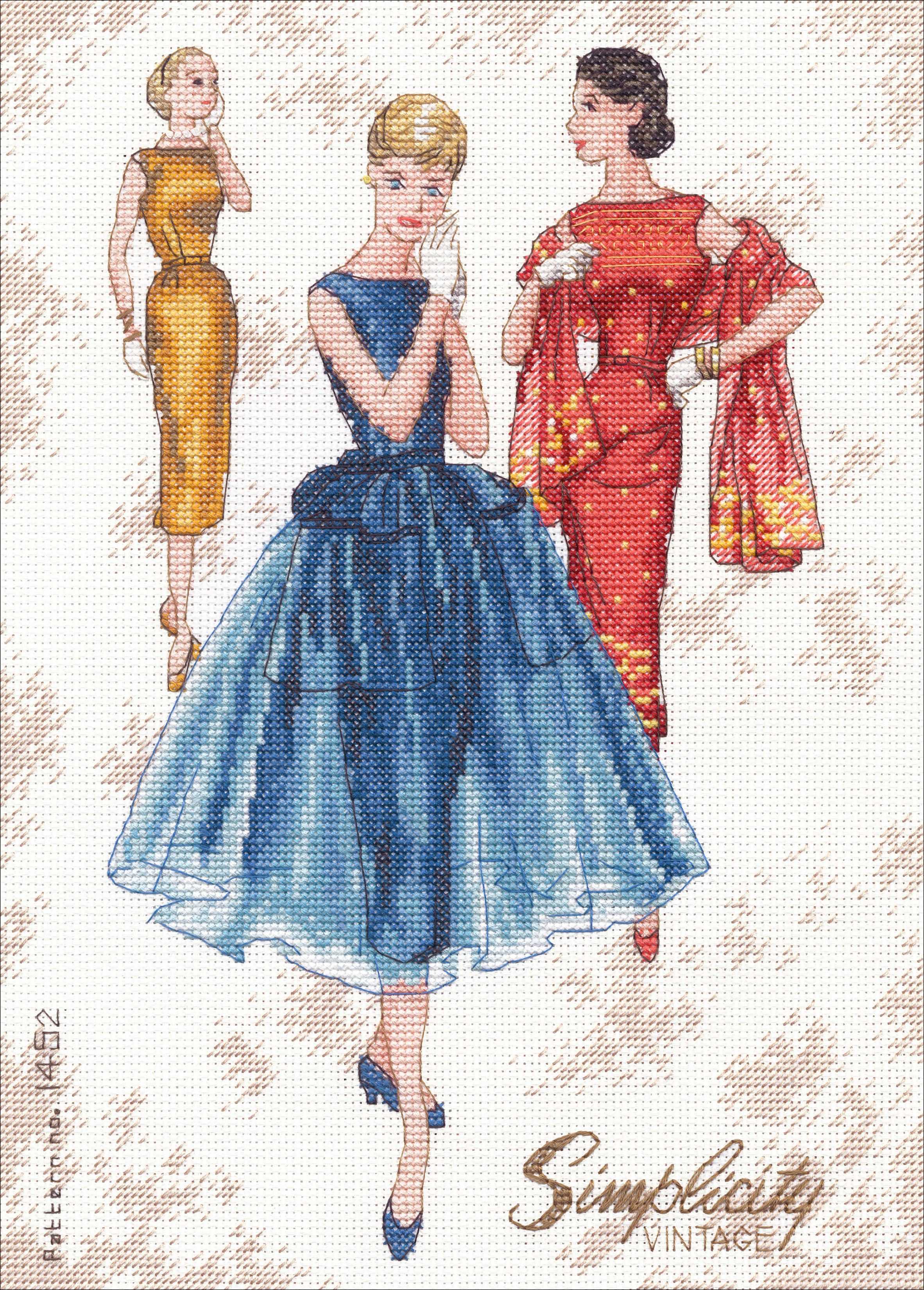 Simplicity Vintage Cross Stitch Kit Sewfinity Simplicity Vintage Cross Stitch Kit Sewfinity
