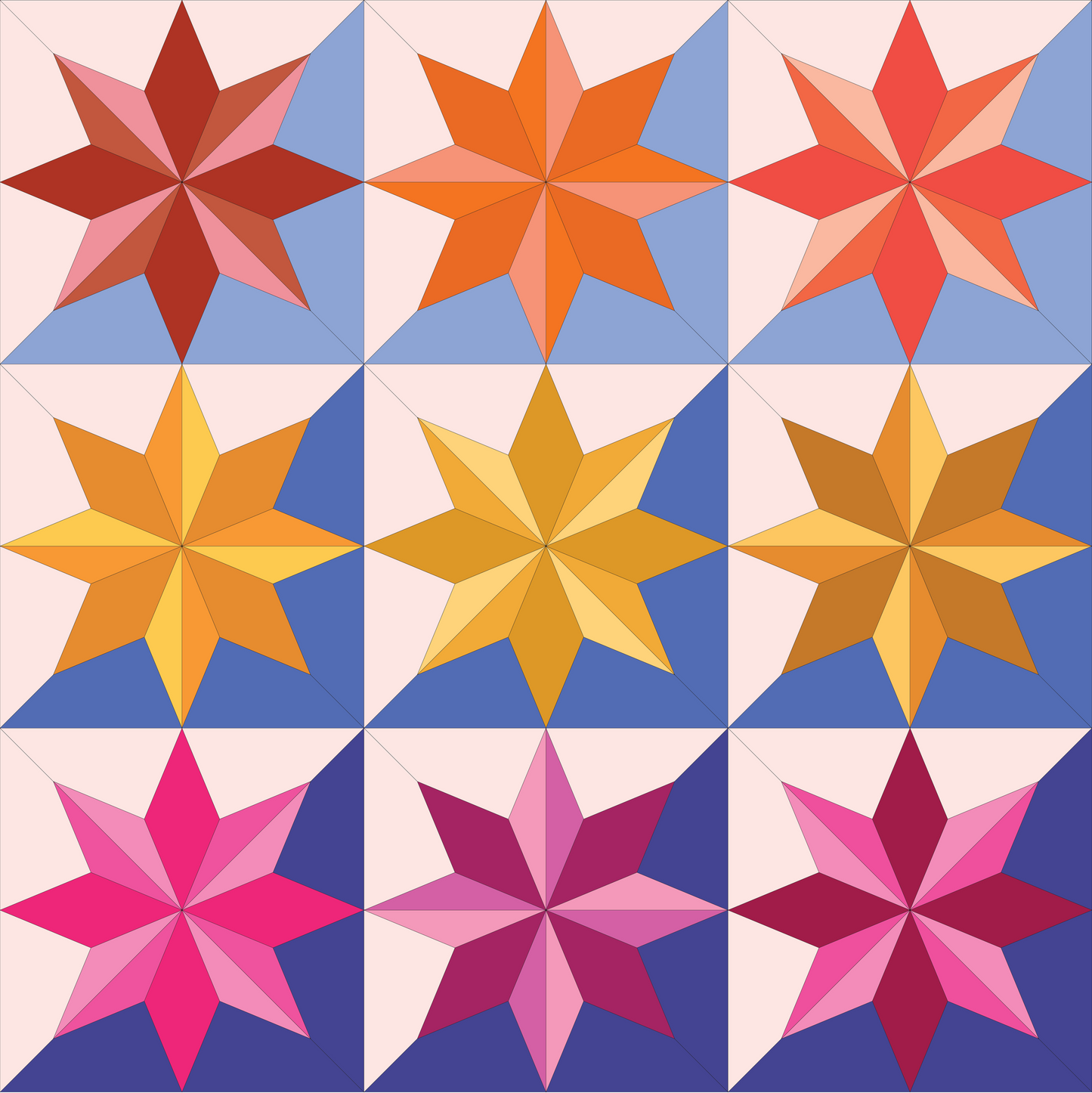 Twilight Star Quilt Pattern by Cotton and Bourbon - Sewfinity.com