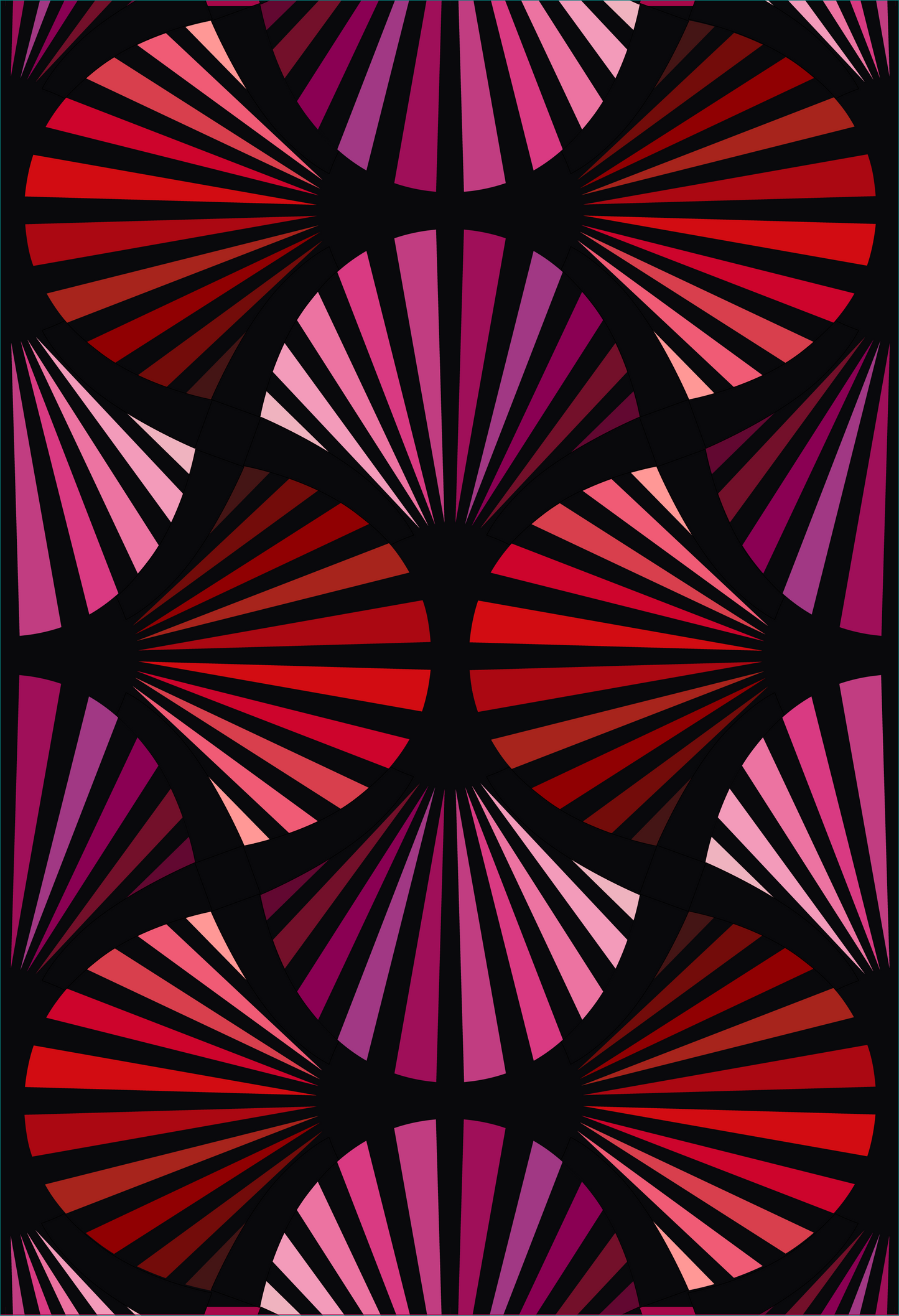 Deco Glam Quilt Kit - Red Pink by Gingerly Quilt Co - Sewfinity.com