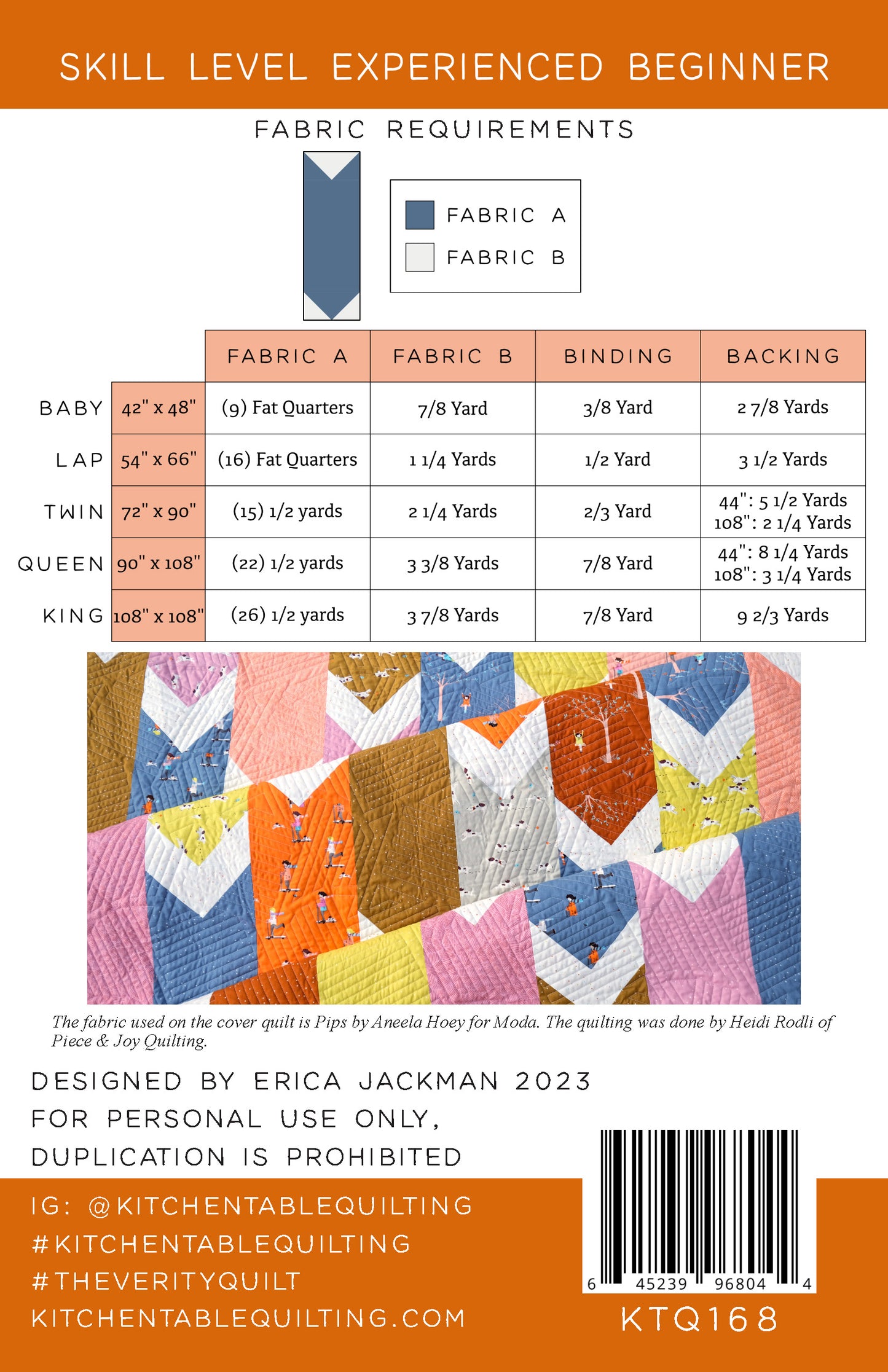The Verity Quilt Pattern by Kitchen Table Quilting