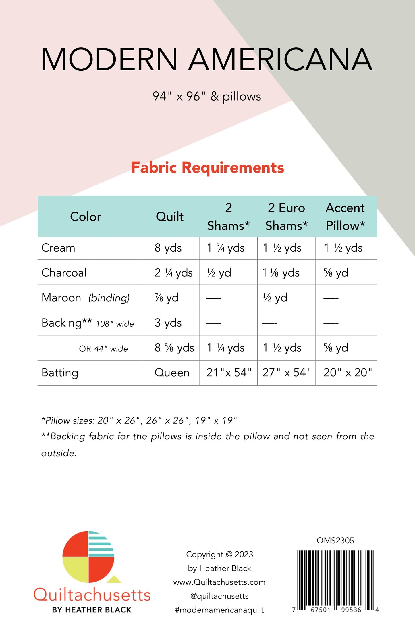 Modern Americana Quilt Pattern by Quiltachusetts - Sewfinity.com