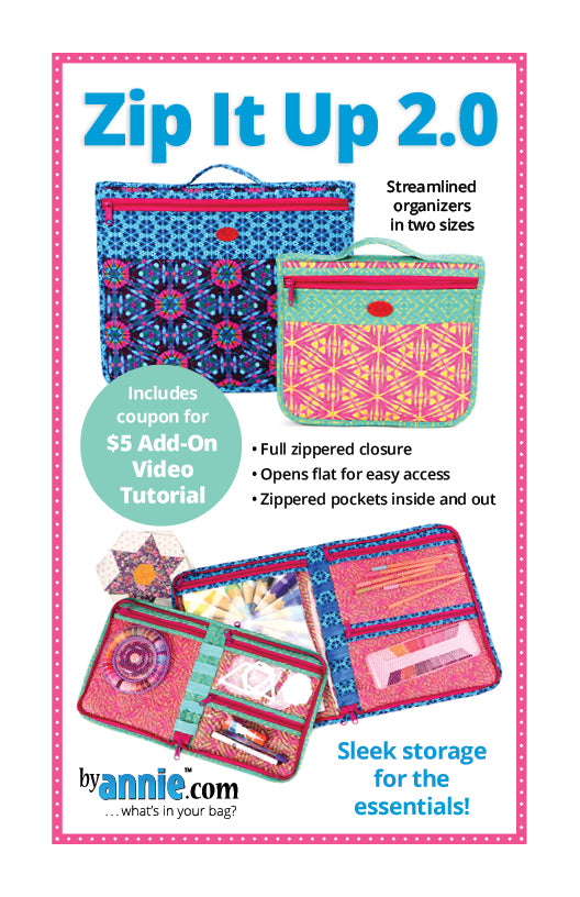 Zip It Up 2.0 Sewing Pattern ByAnnie - Sewfinity.com