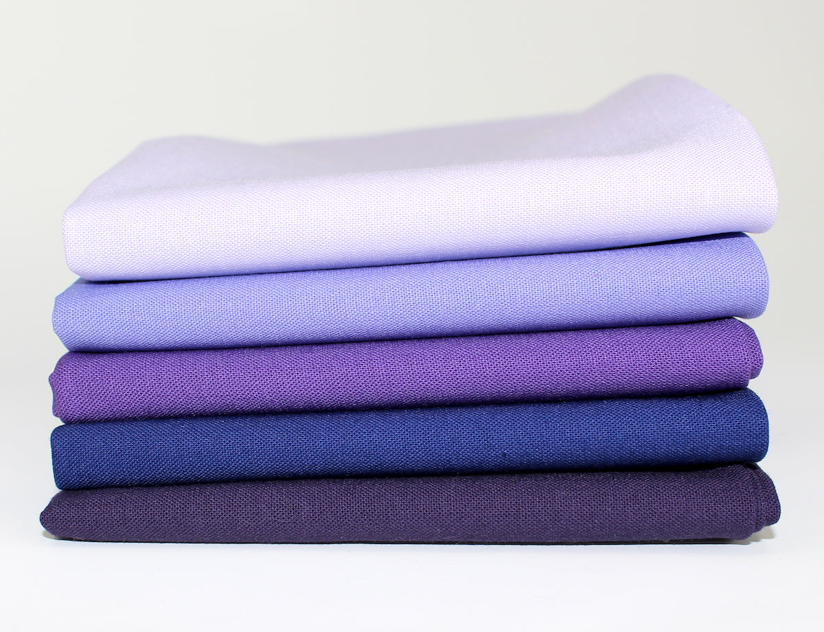 Blue 5 Kona Cotton Fat Quarter Bundle - Sewfinity.com