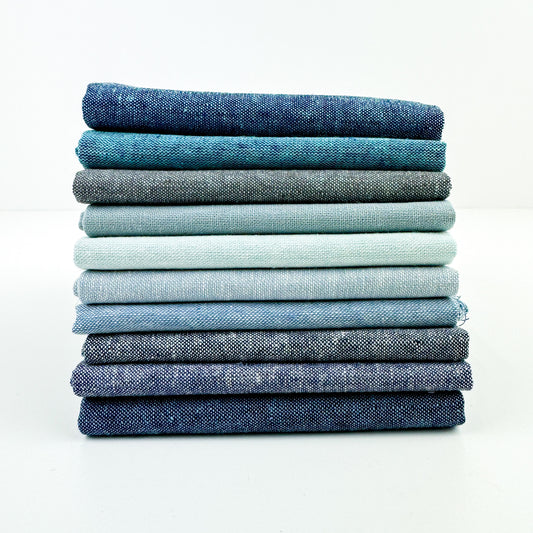 Blue Voyage Fat Quarter Bundle - Essex Yarn Dyed - Sewfinity.com