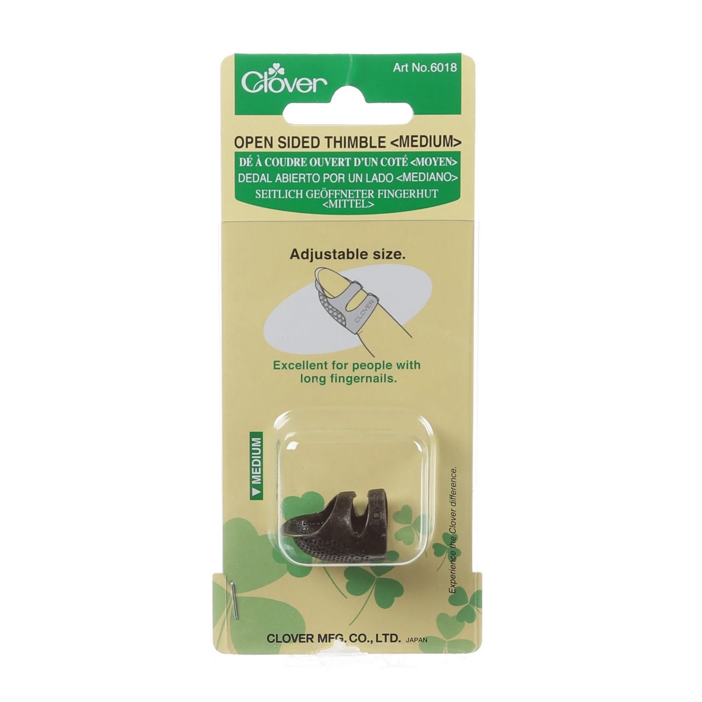 Clover Open Sided Thimble - Medium - Sewfinity.com