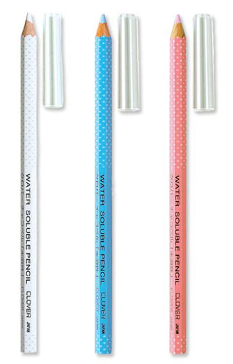 Clover Water Soluble Pencil - Blue  Water soluble fabric, Fabric markers,  Erasable markers