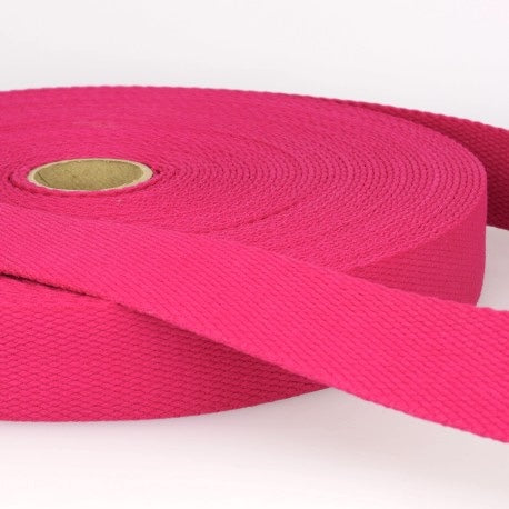 Cotton Webbing - 1 in - Fuchsia - Sewfinity.com
