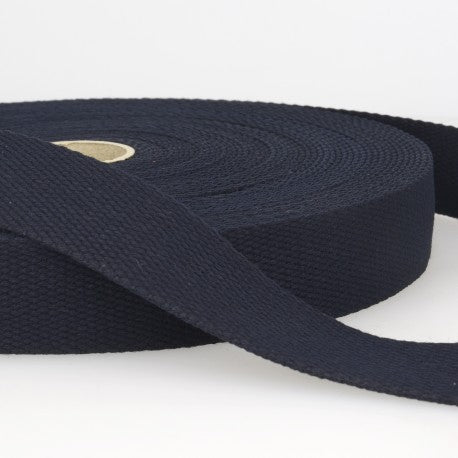 Cotton Webbing - 1 in - Navy Blue - Sewfinity.com
