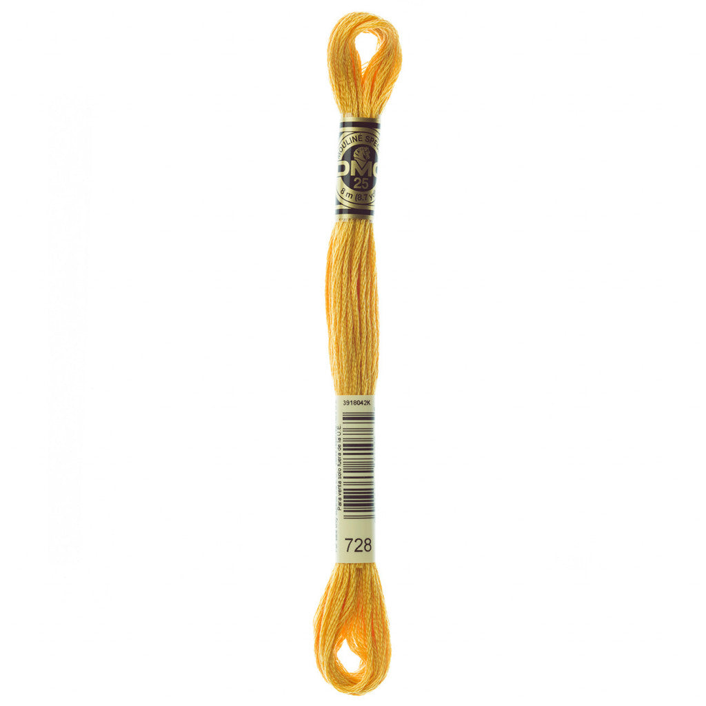 DMC 728 Embroidery Floss - Sewfinity.com