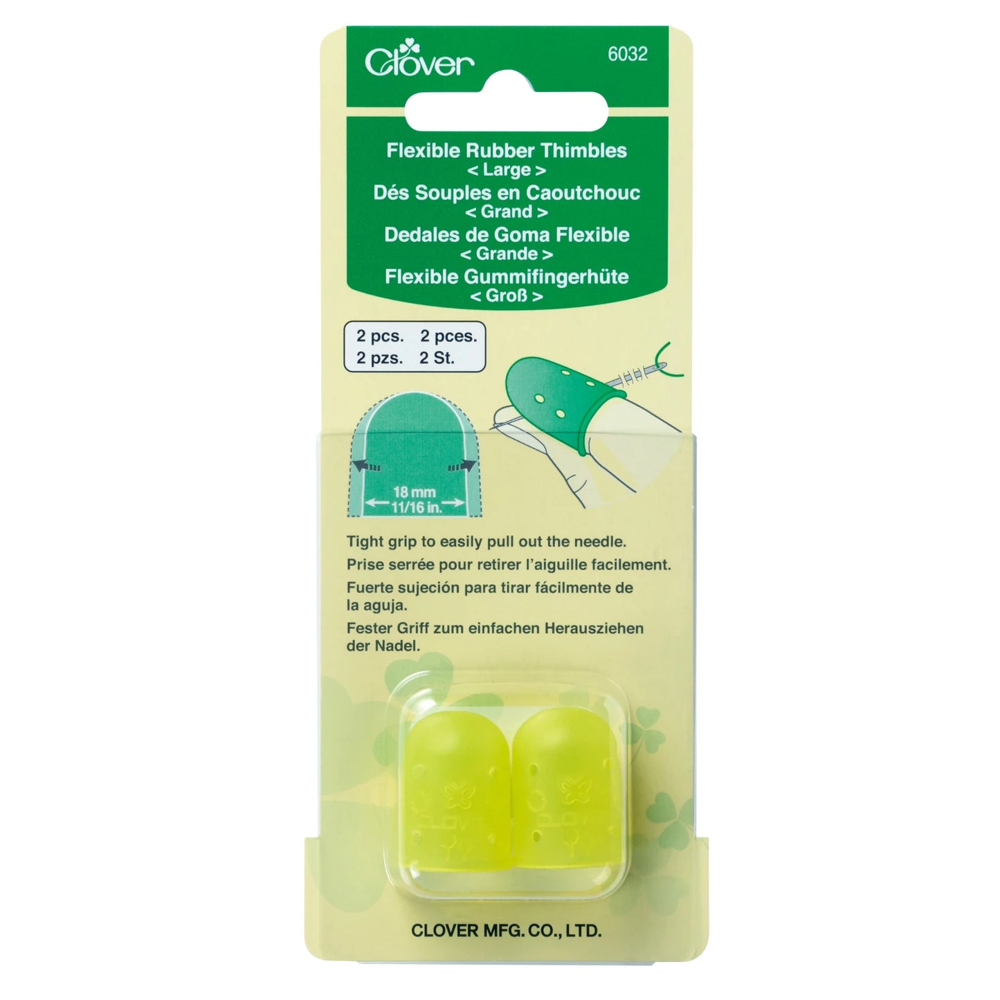 Flexible Rubber Thimbles - Large - Sewfinity.com