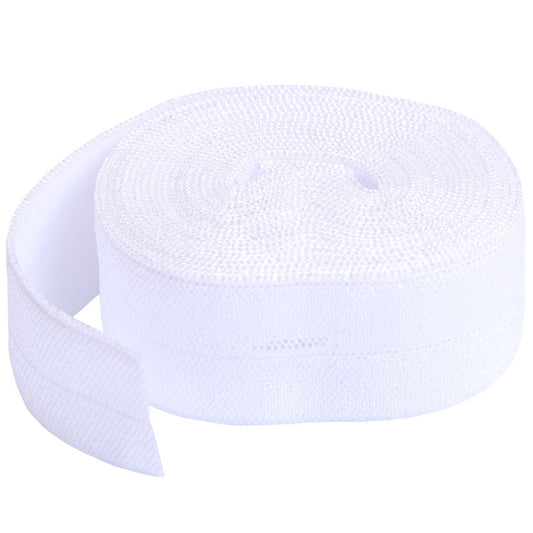 Fold Over Elastic - 20mm - White