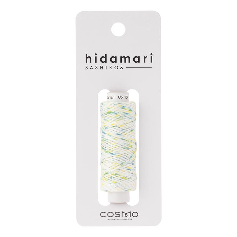 Hidamari Sashiko Thread - Speckle - Shaved Ice - Yellow Green - Sewfinity.com