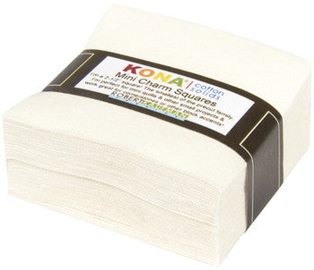 Kona Cotton - Mini Charm Squares - Snow