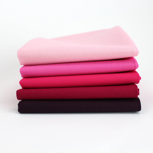 Magenta 5 Kona Cotton Fat Quarter Bundle - Sewfinity.com