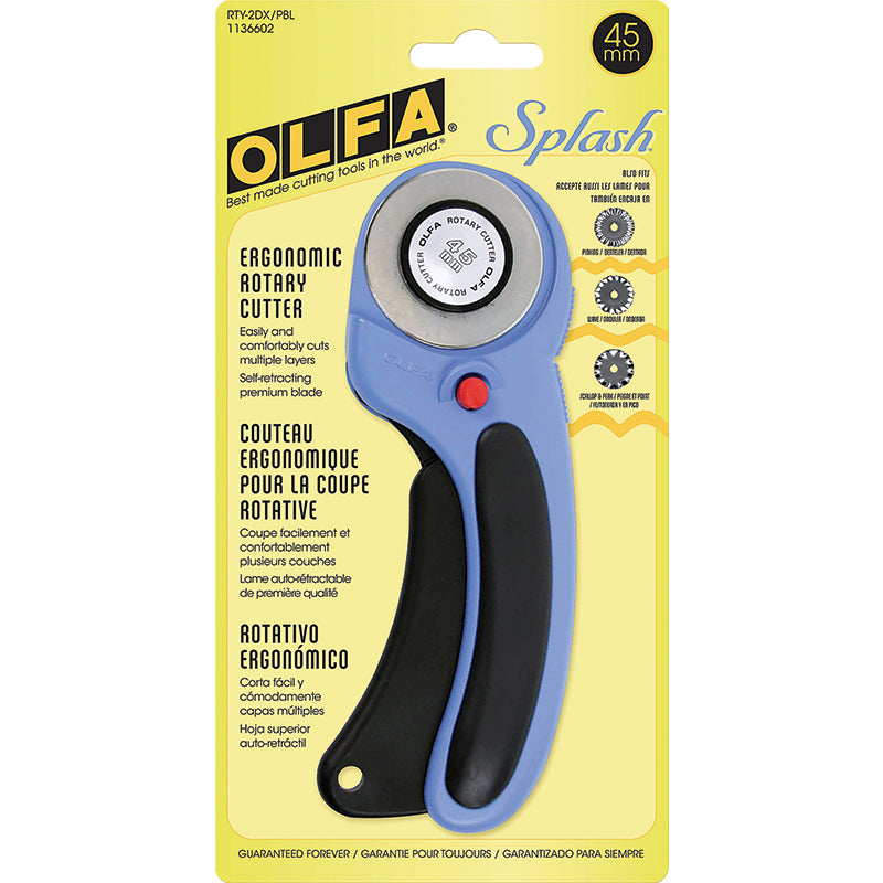 Olfa Ergonomic Rotary Cutter - 45mm - Pacific Blue