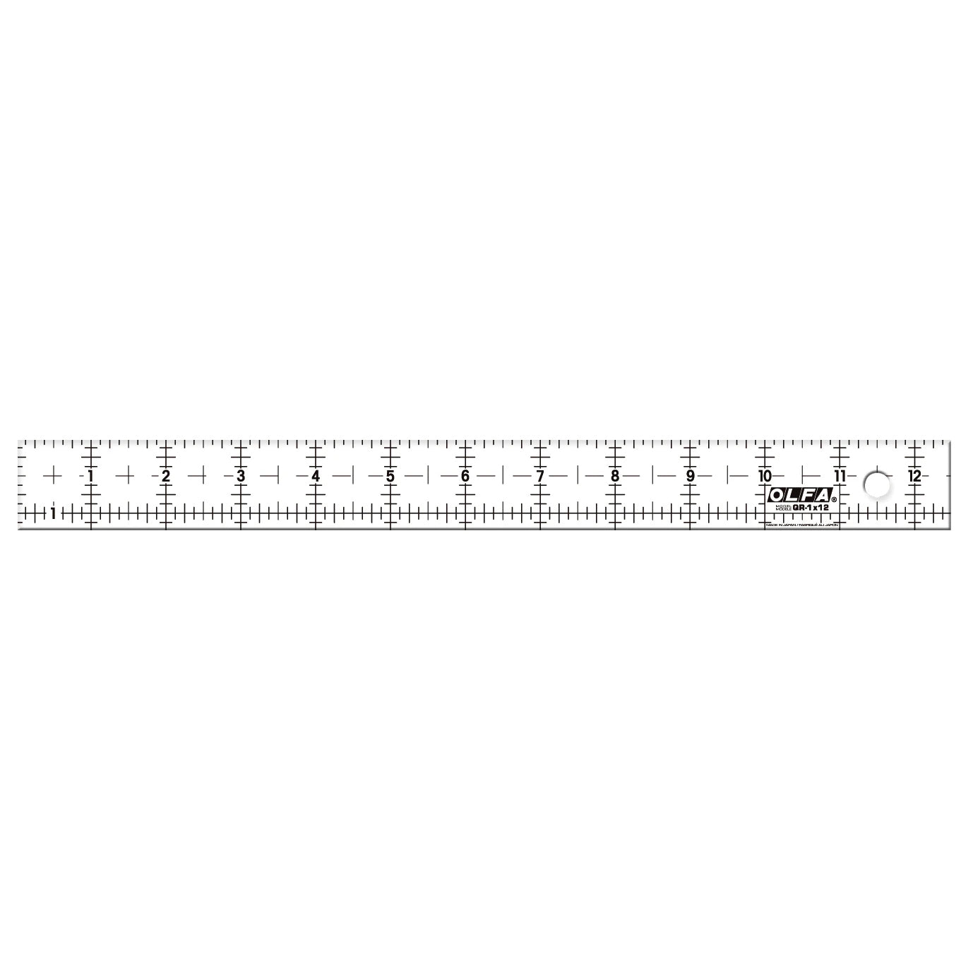 Olfa Frosted Ruler - 1.25 in x 12.5 in - Sewfinity.com