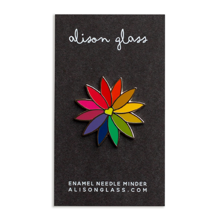 Rainbow Flower Needle Minder by Alison Glass - Sewfinity.com