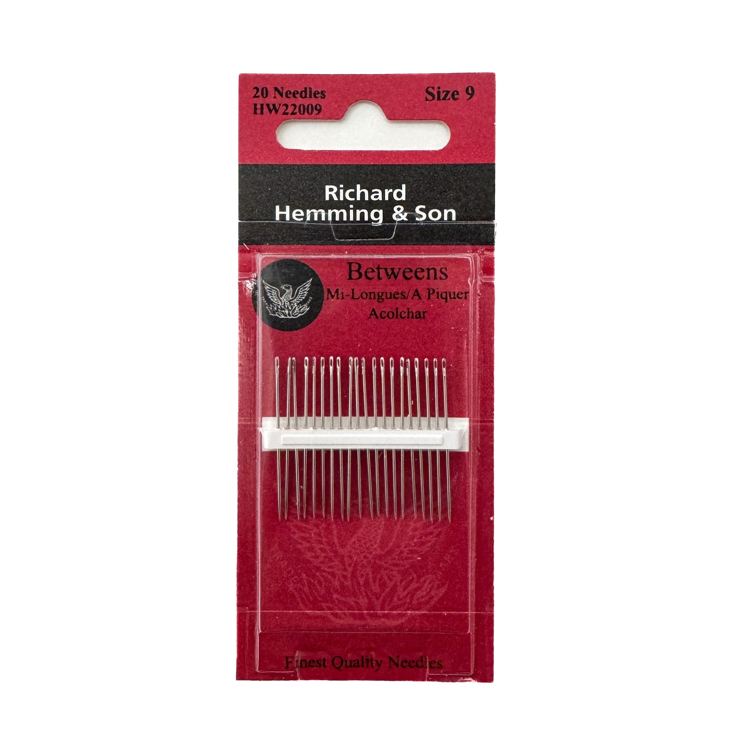 Richard Hemming Hand Sewing Needles - Quilting - Betweens - Size 9 - Sewfinity.com