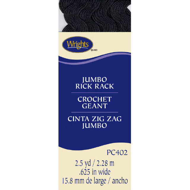 Rick Rack - 5/8 inch - Black - Sewfinity.com