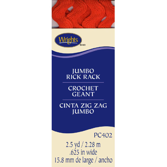 Rick Rack - 5/8 inch - Orange - Sewfinity.com