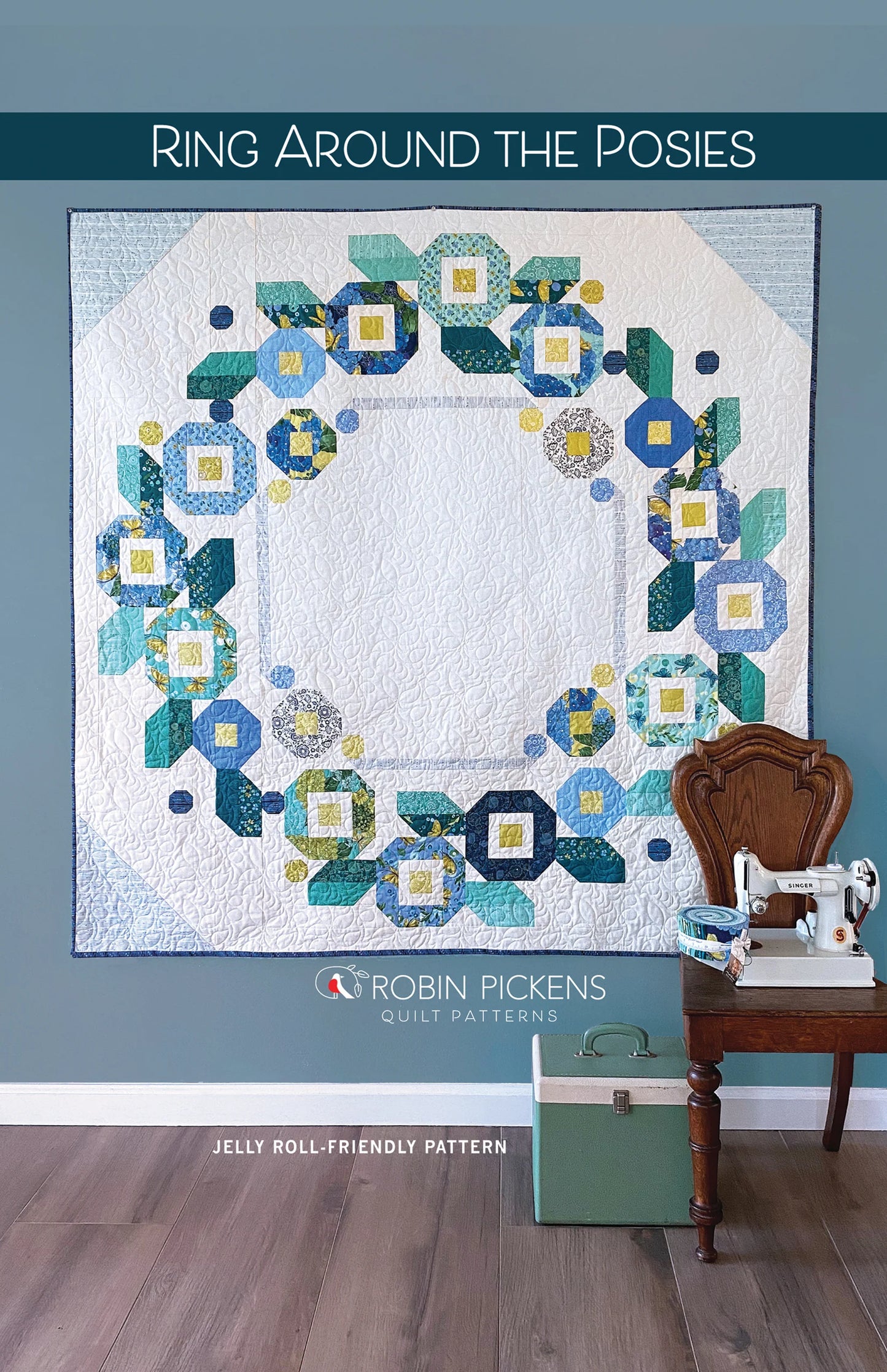 Ring Around The Posies Quilt Pattern by Robin Pickens - Sewfinity.com