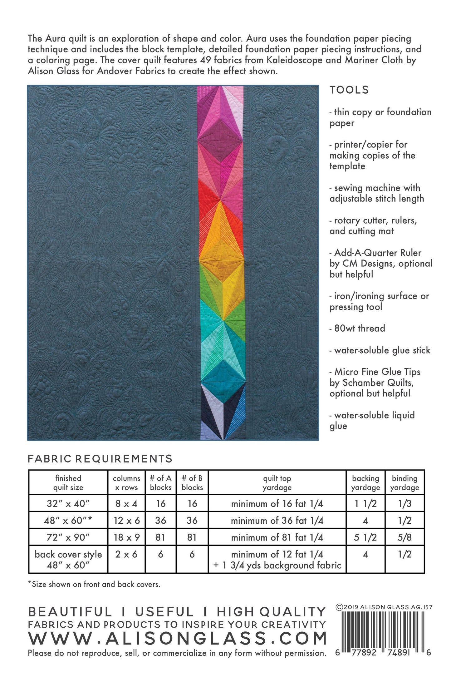 Aura Quilt Pattern by Alison Glass