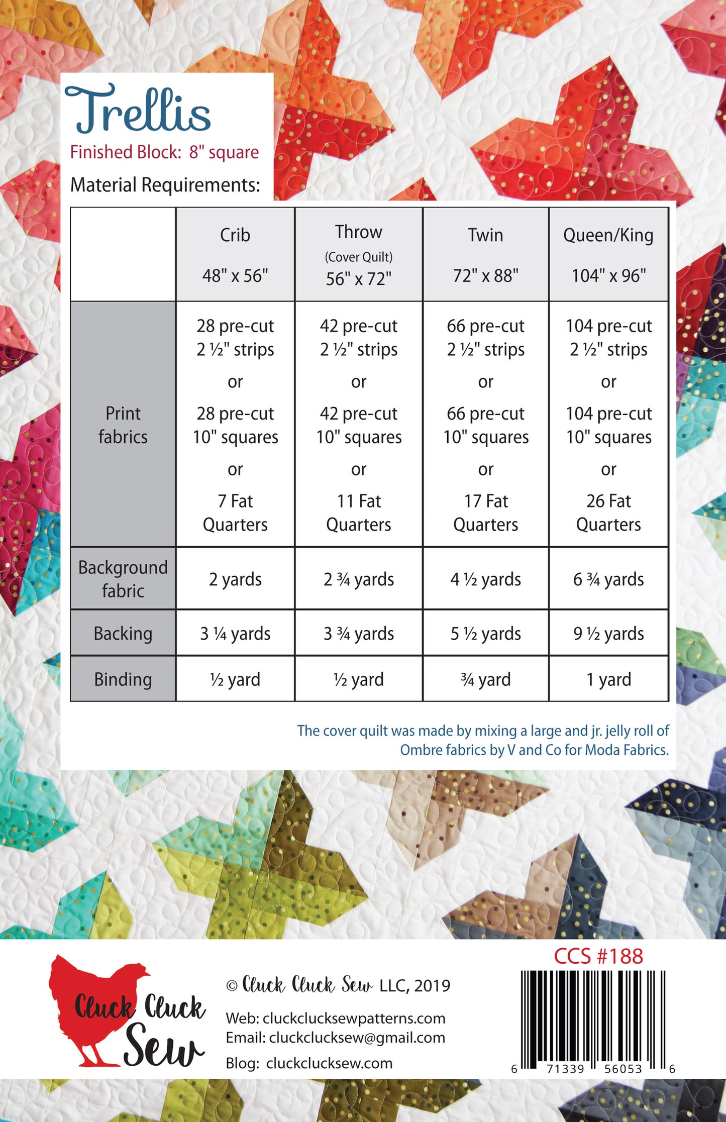 Trellis Quilt Pattern by Cluck Cluck Sew