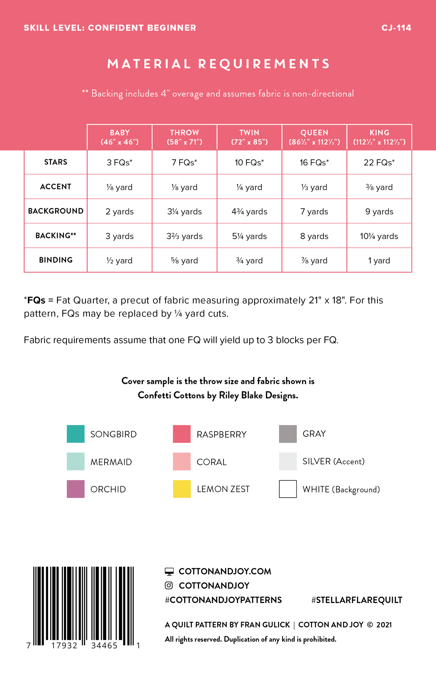 Stellar Flare Quilt Pattern by Cotton + Joy