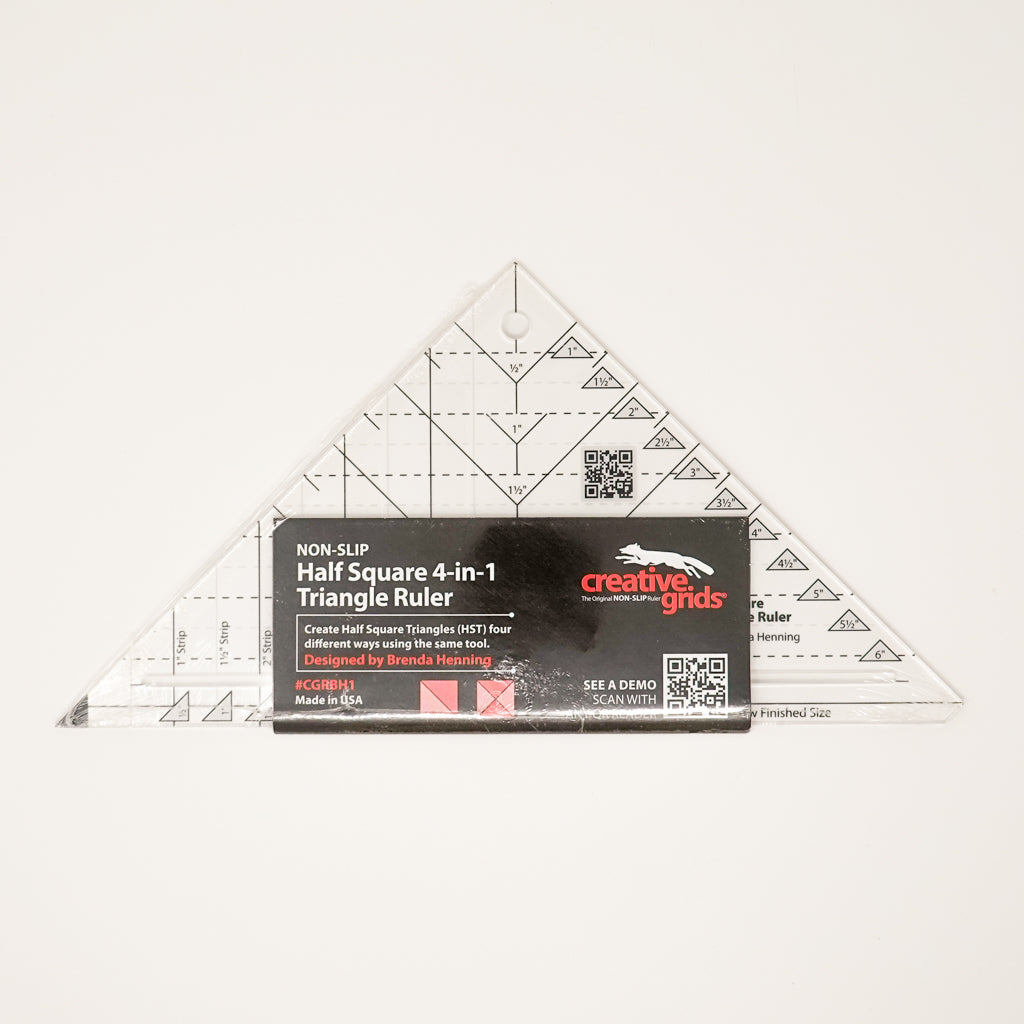 Creative Grids Ruler - Half Square 4-in-1 Triangle