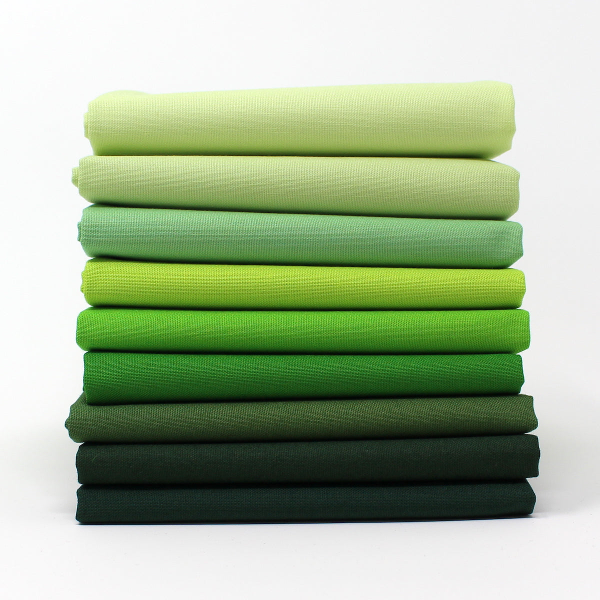 CraftsFabrics 8pcs Green Floral Fabric Fat Quarters Bundle, 100% Cotto