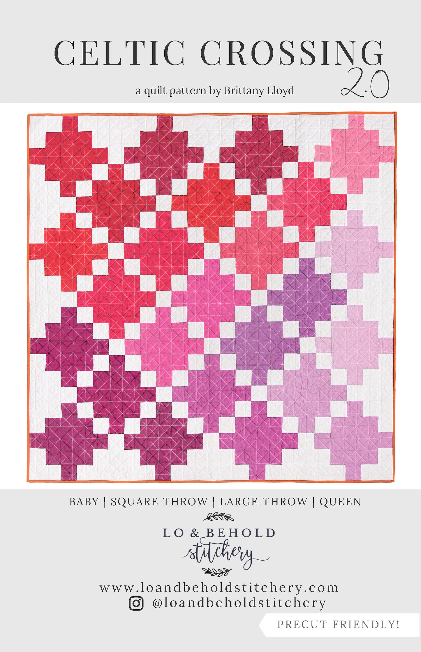 Celtic Crossing Quilt Pattern by Lo and Behold Stitchery