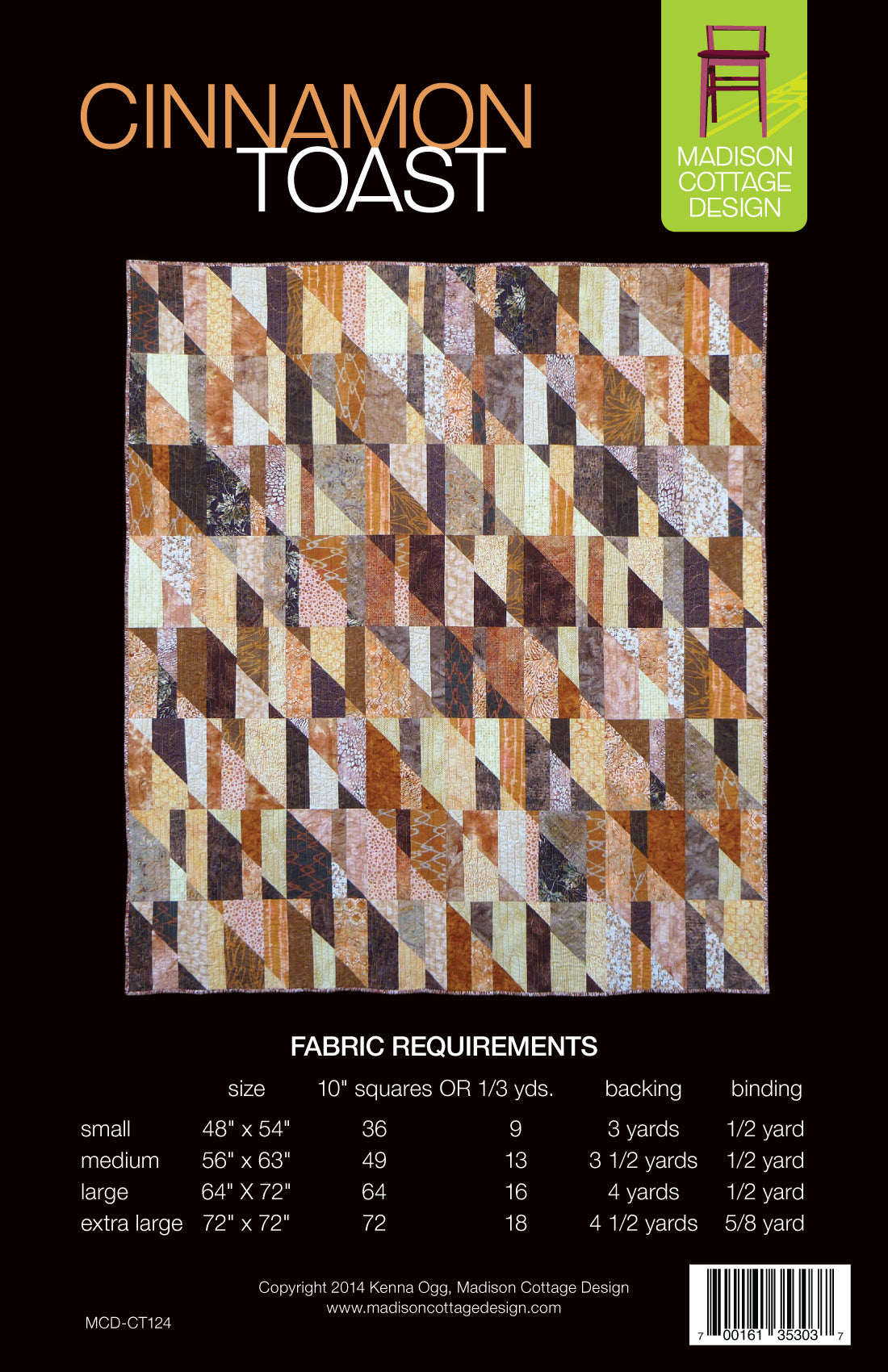 Cinnamon Toast Quilt Pattern by Madison Cottage Design