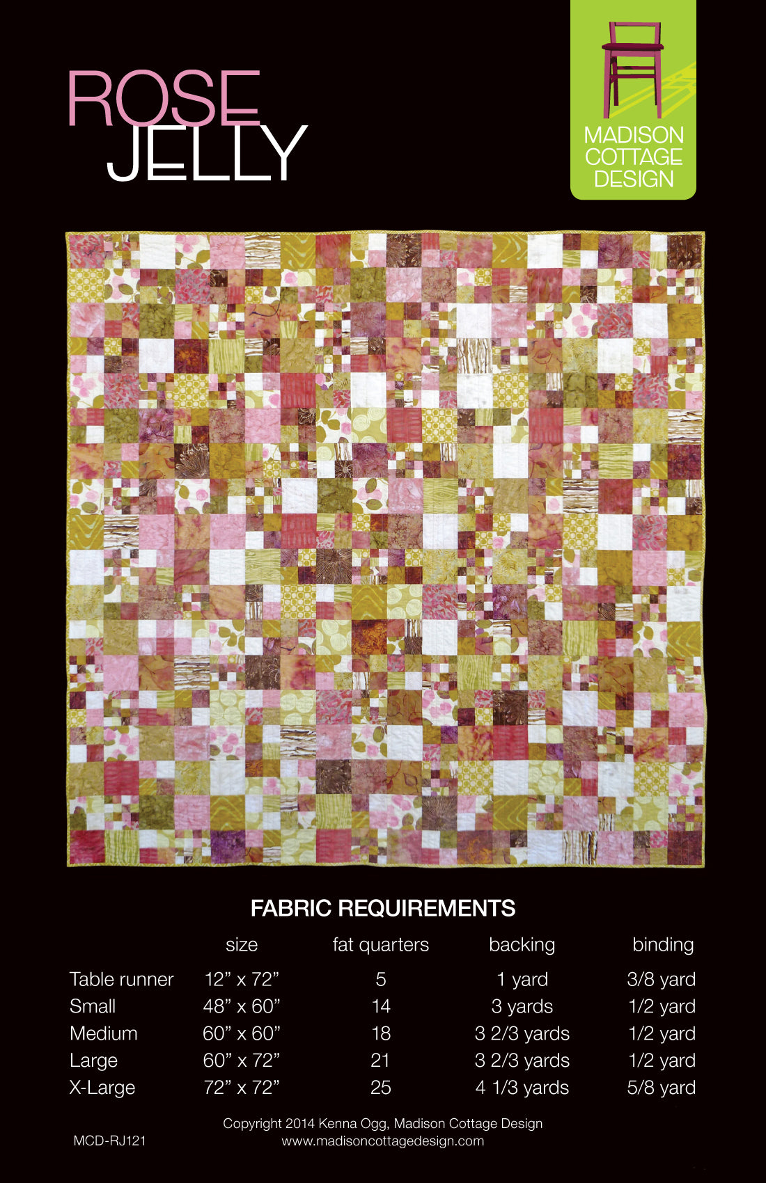 Rose Jelly Quilt Pattern by Madison Cottage Design