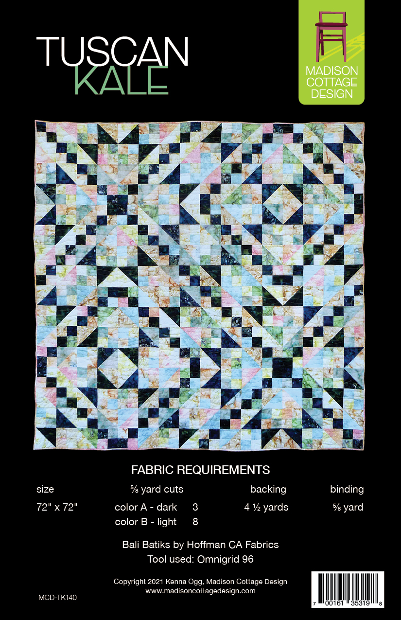 Tuscan Kale Quilt Pattern by Madison Cottage Design