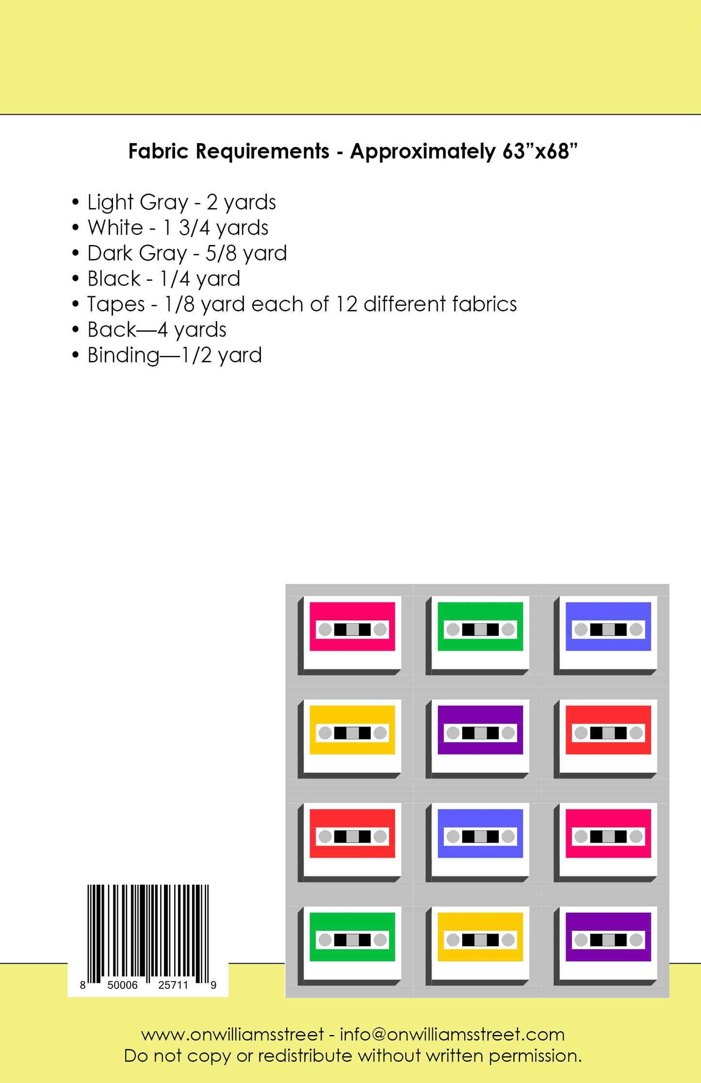 Mix Tape Quilt Pattern by On Williams Street