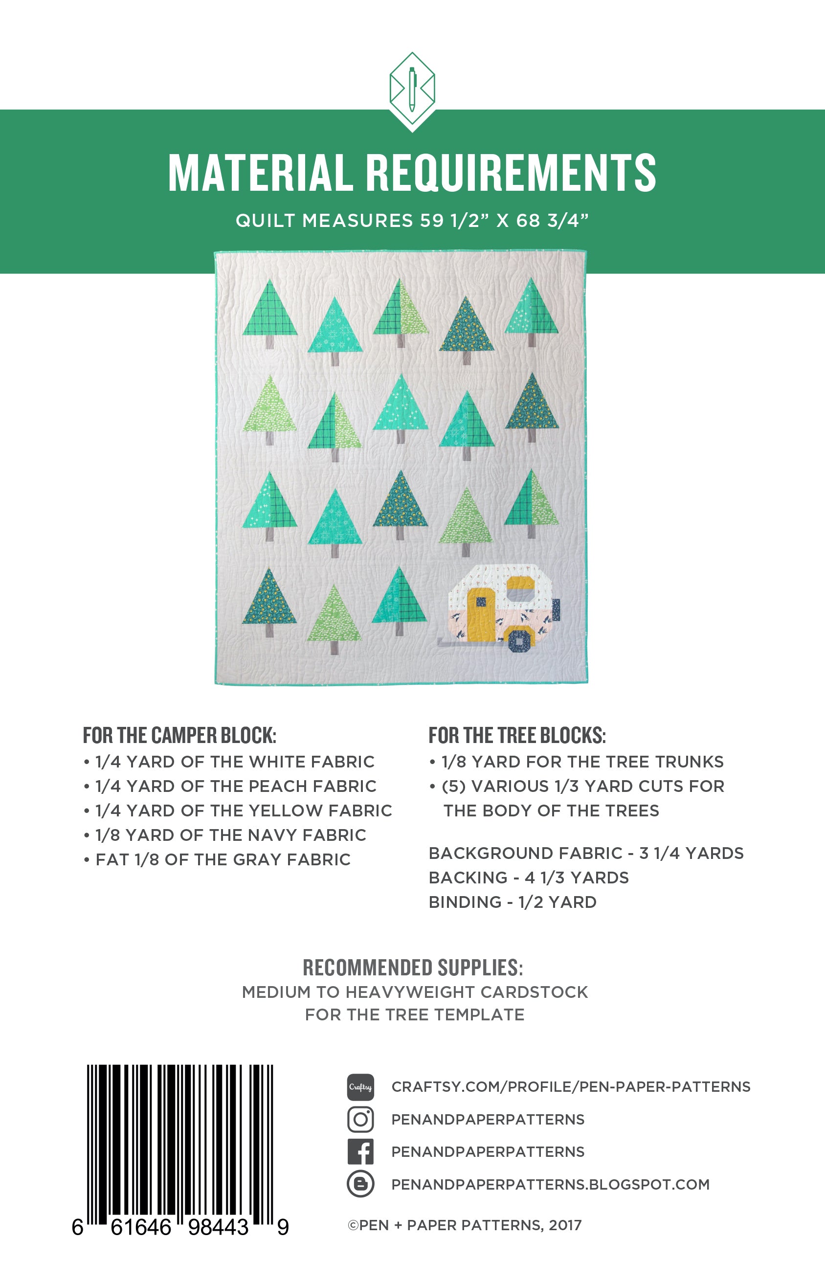 Up North Quilt Pattern by Pen and Paper Patterns