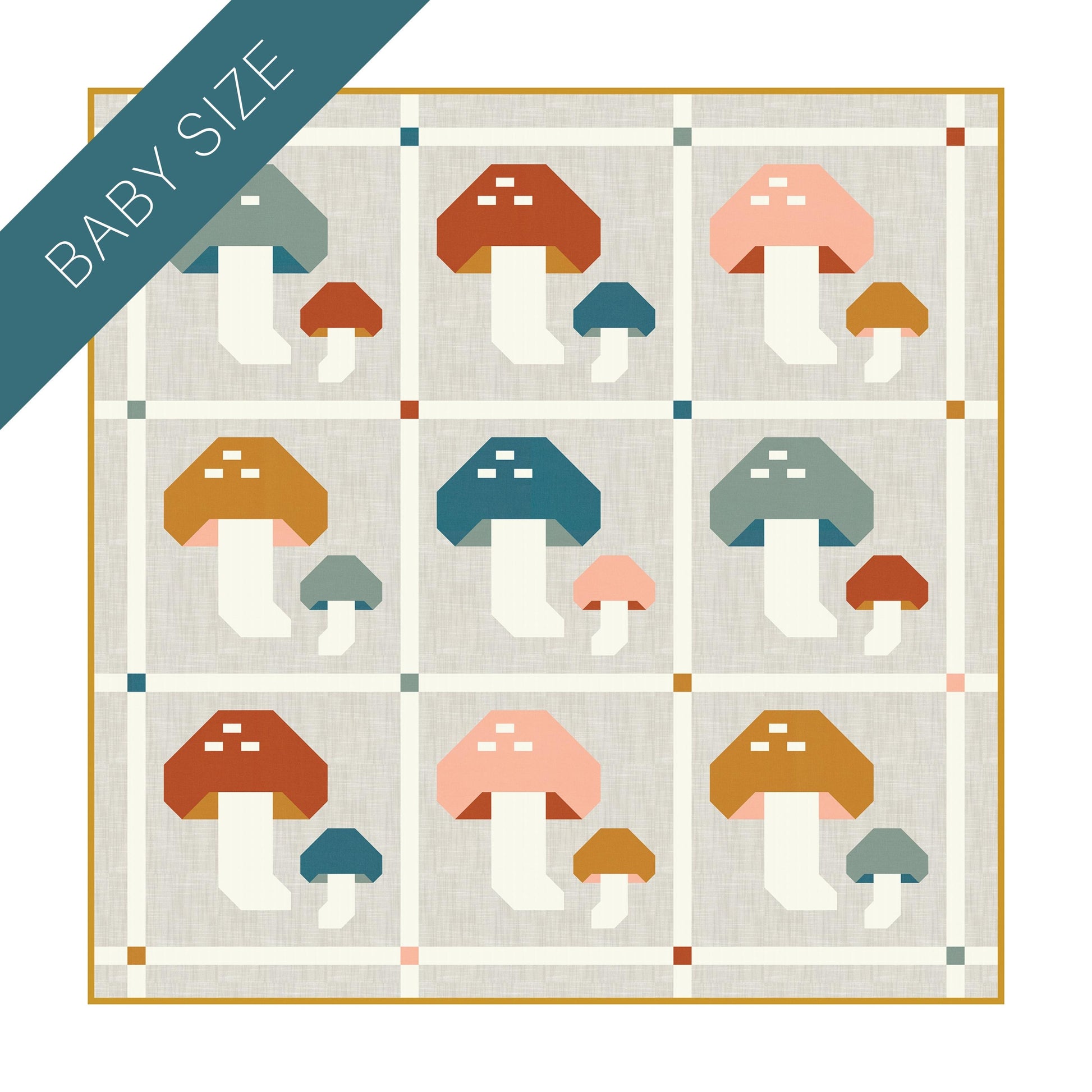 Forest Fungi Quilt Pattern by Pen and Paper Patterns