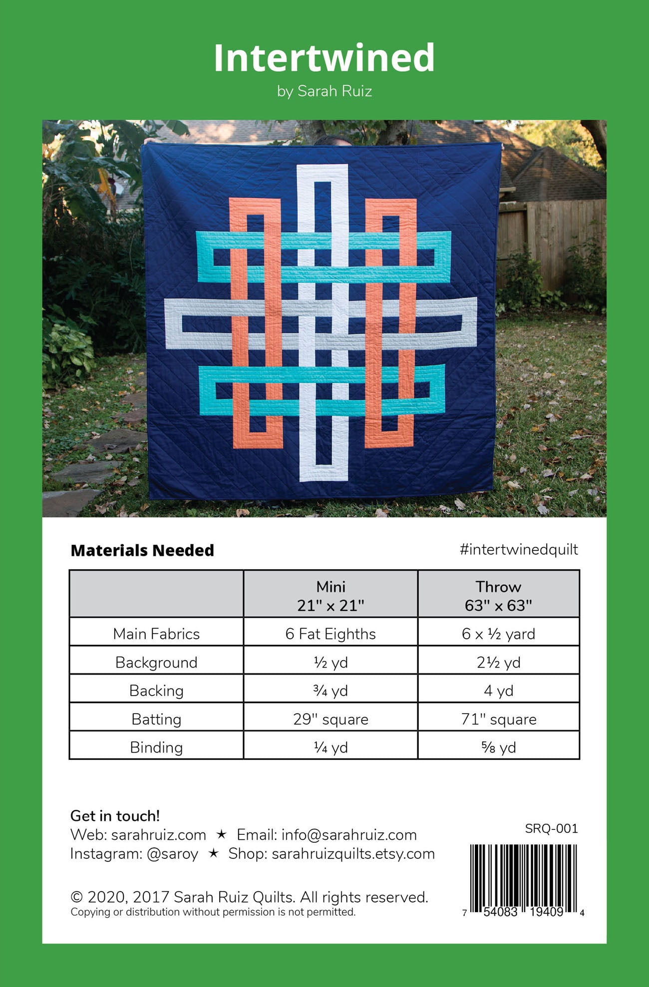 Intertwined Quilt Pattern by Sarah Ruiz Quilts