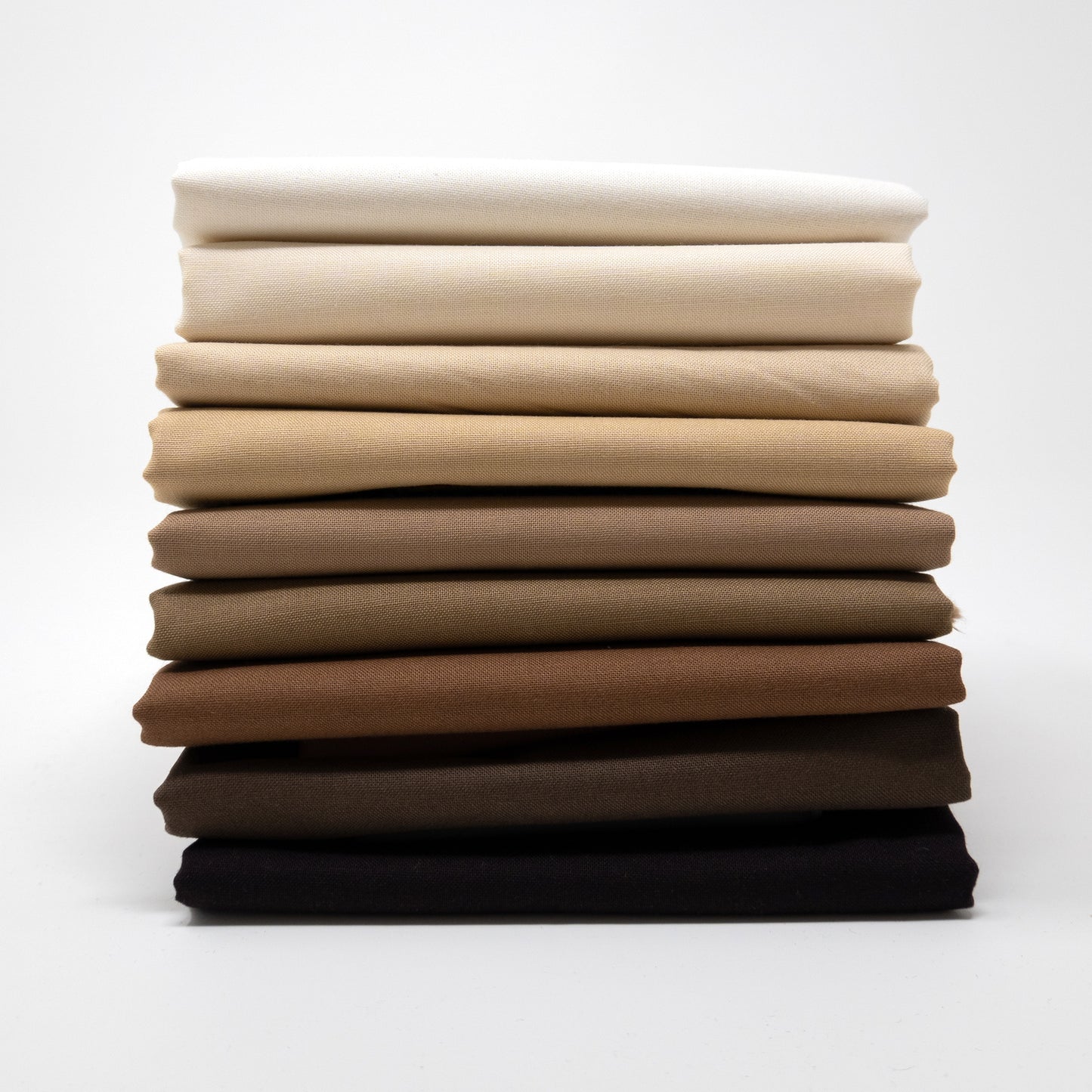 Brown 9 Fat Quarter Bundle - Kona Cotton