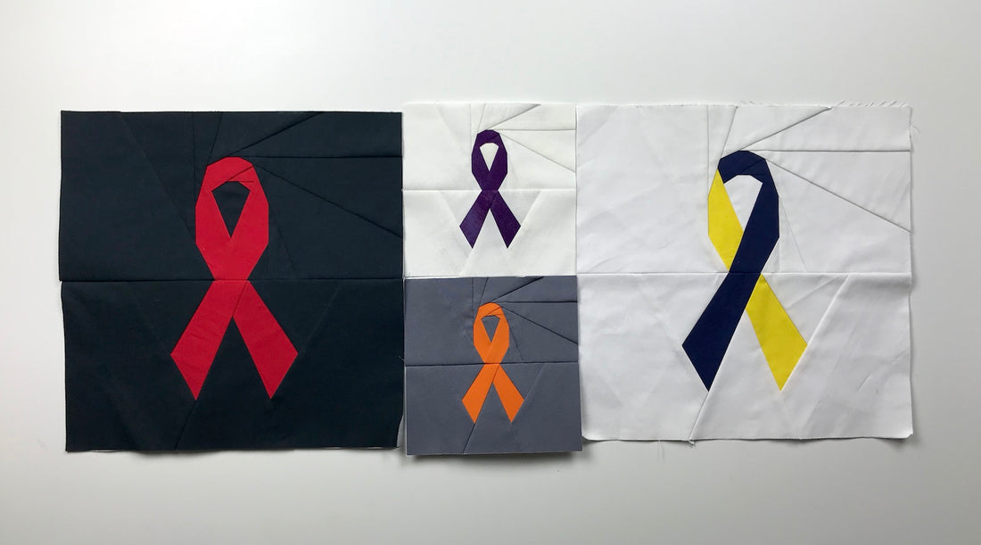 Awareness Ribbon: A Foundation Paper Piecing Pattern