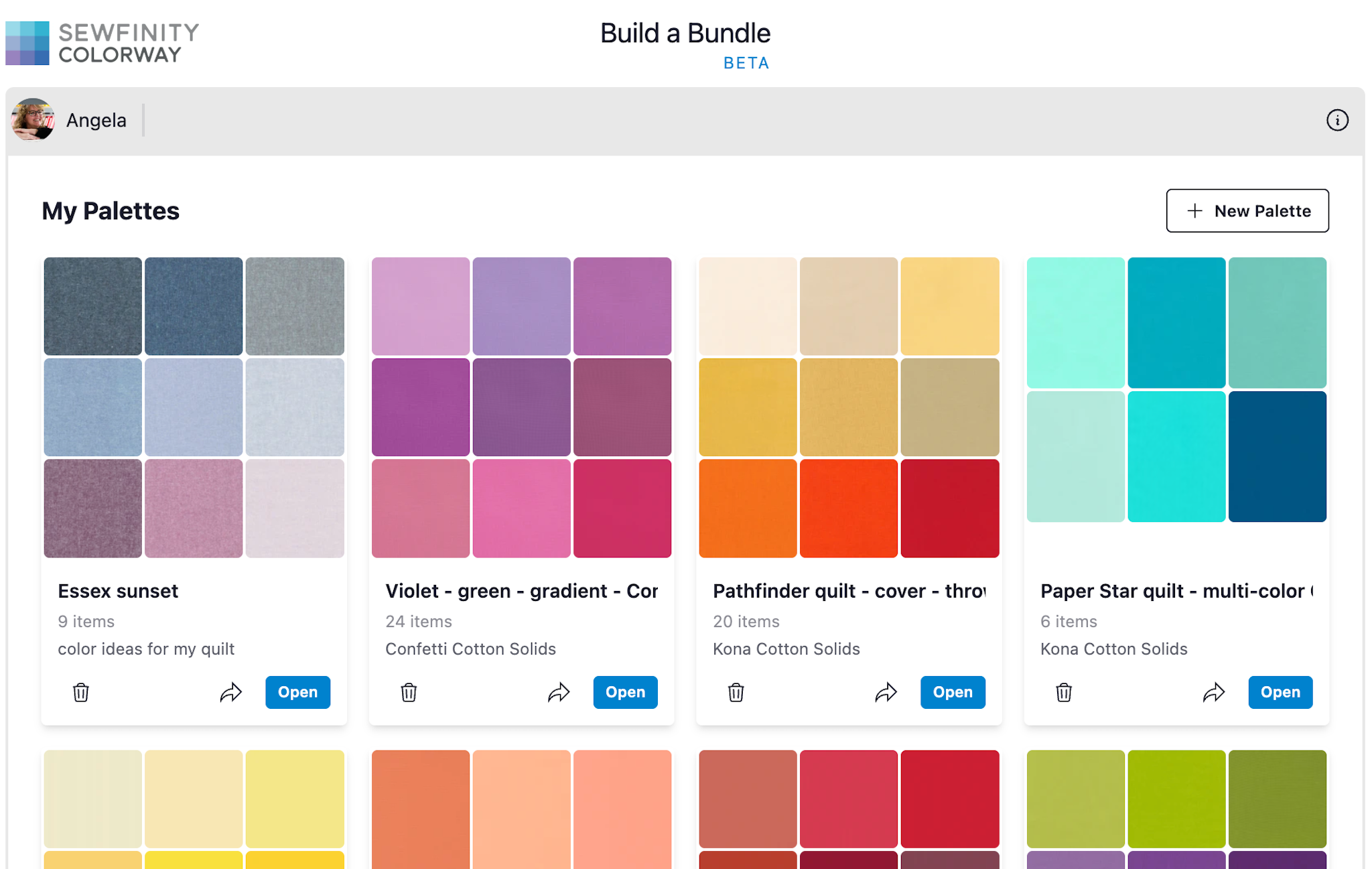 Sewfinity Colorway - save and share palettes - Sewfinity.com