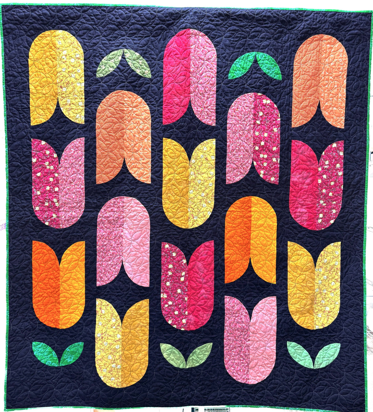 Copihue Quilt in Yellow Orange Magenta - Sewfinity.com