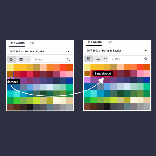 Find Colors: swatch tooltip placement