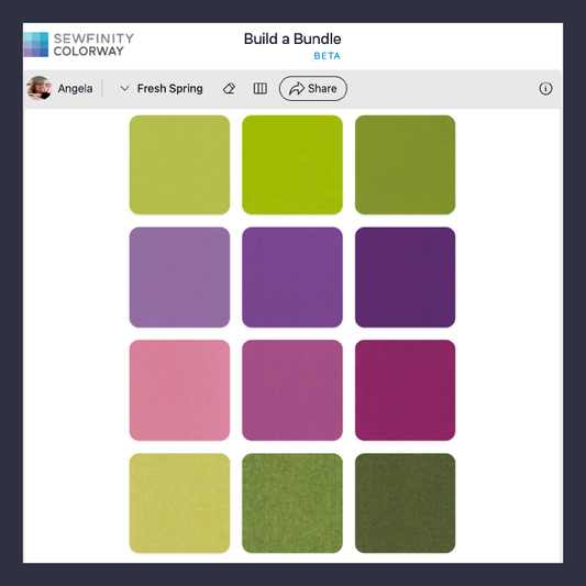 Share palettes in Sewfinity Colorway